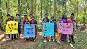 Children with their herbarium