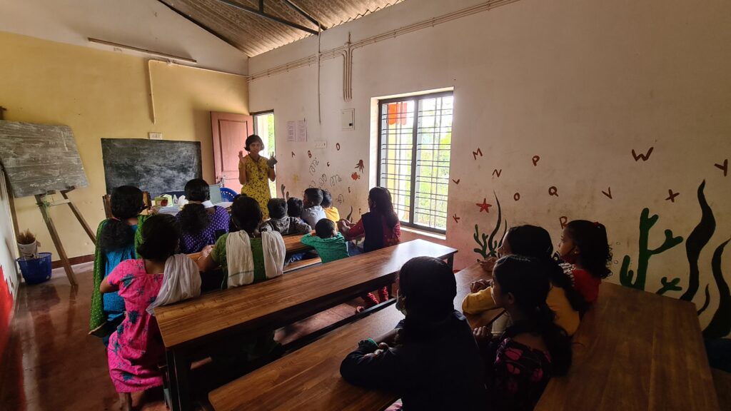 image taken during interaction with children and parents about next project