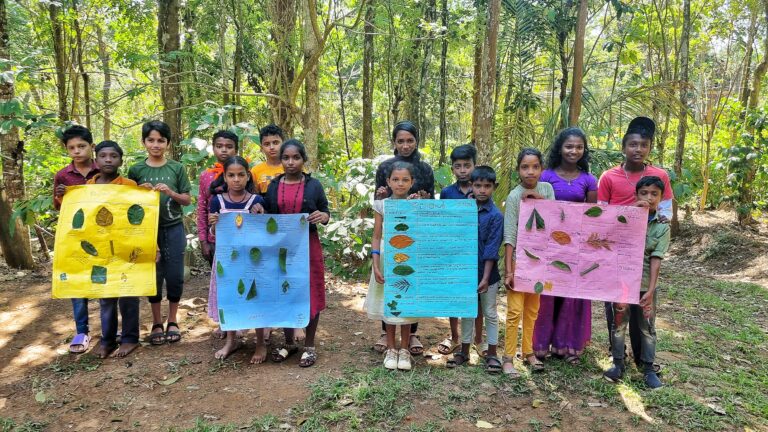 Children with their herbarium